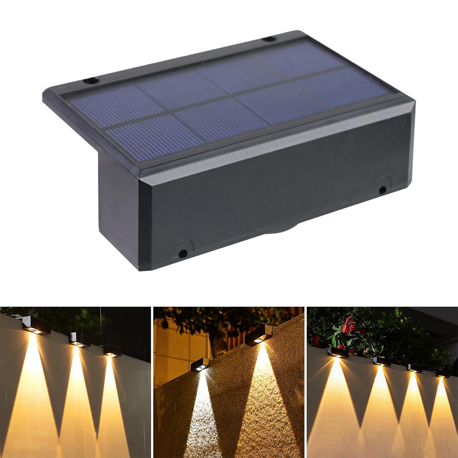 Solar Powered Fence Light Solar Deck Light For Pathway Step Porch Warm Light