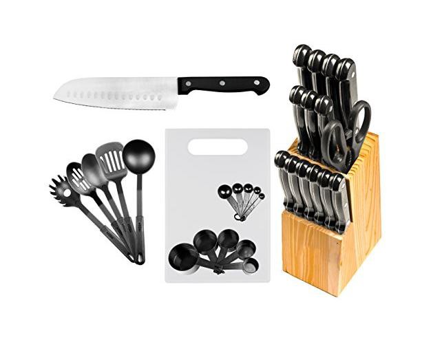 Lexi Home 29 piece Chef x27 s Kitchen Knife Set With Wooden Block