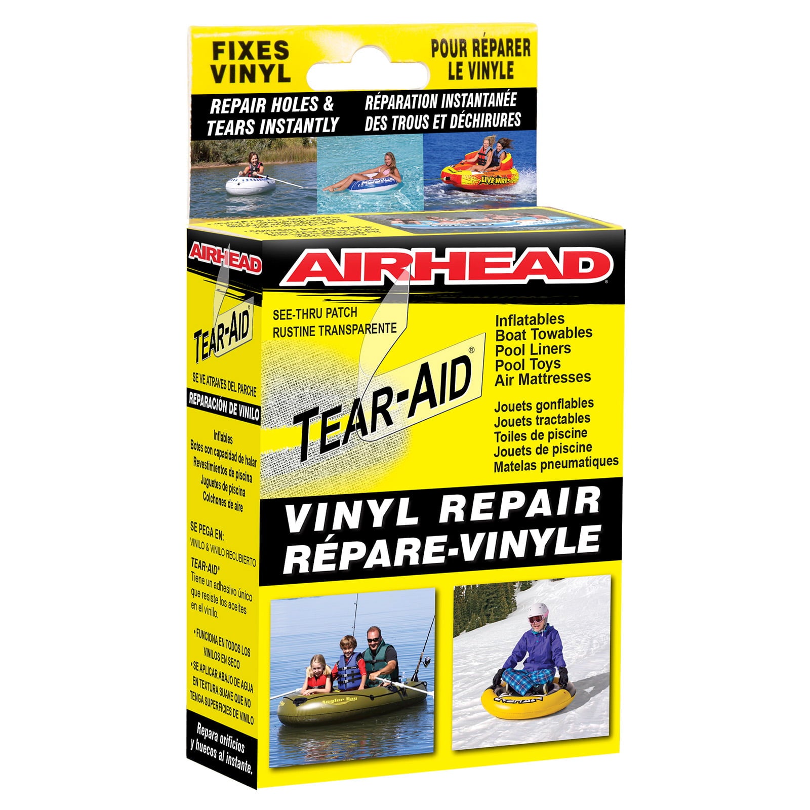 Tear Aid Peel and Stick Vinyl Repair Kit Clear Color to Repair Holes and Tears