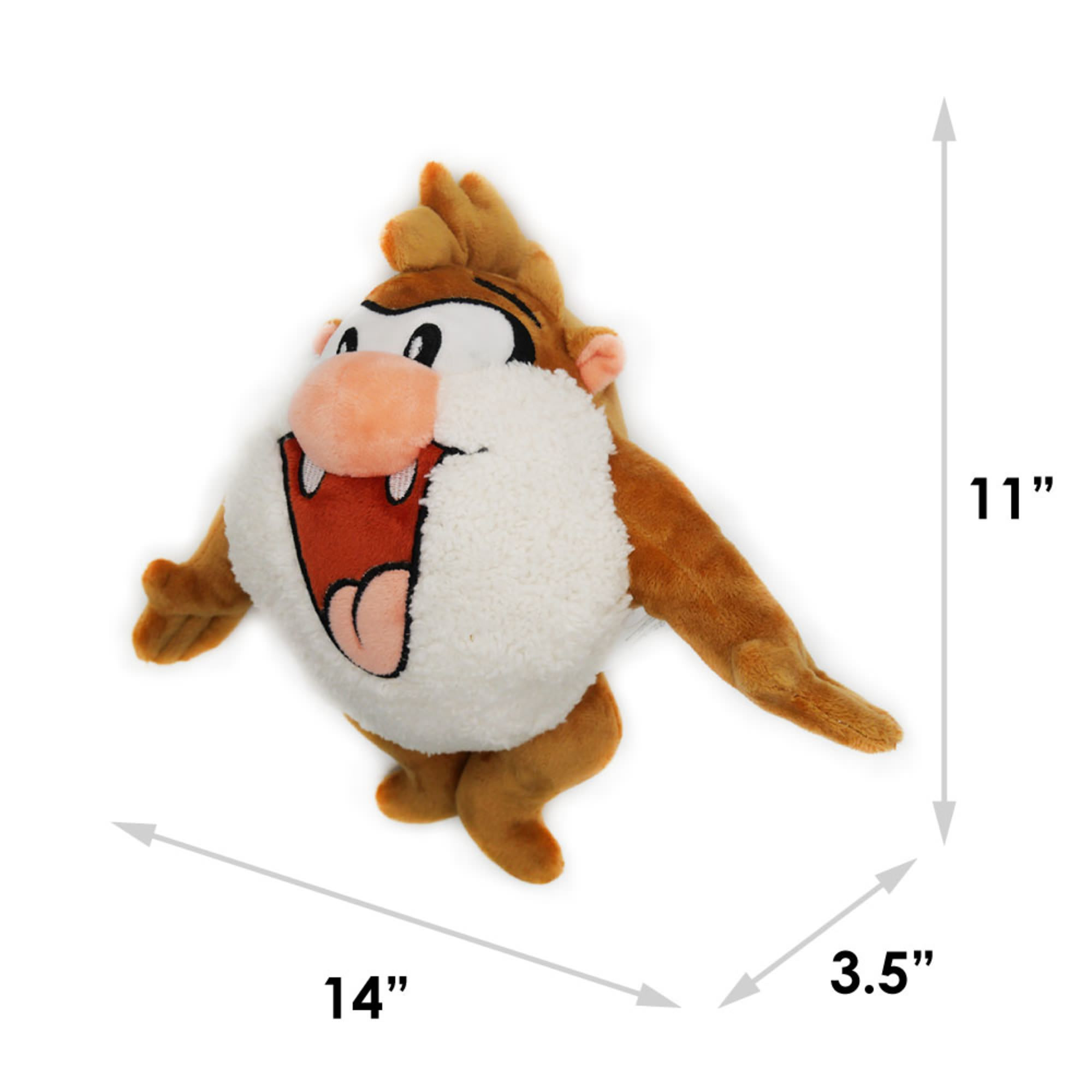 Buckle-Down Looney Tunes Taz Full Body Plush Squeaker Dog Toy， Large