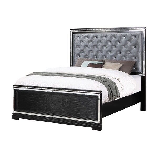 Isabelle Black 2-piece Bedroom Set with Dresser - - 36058656