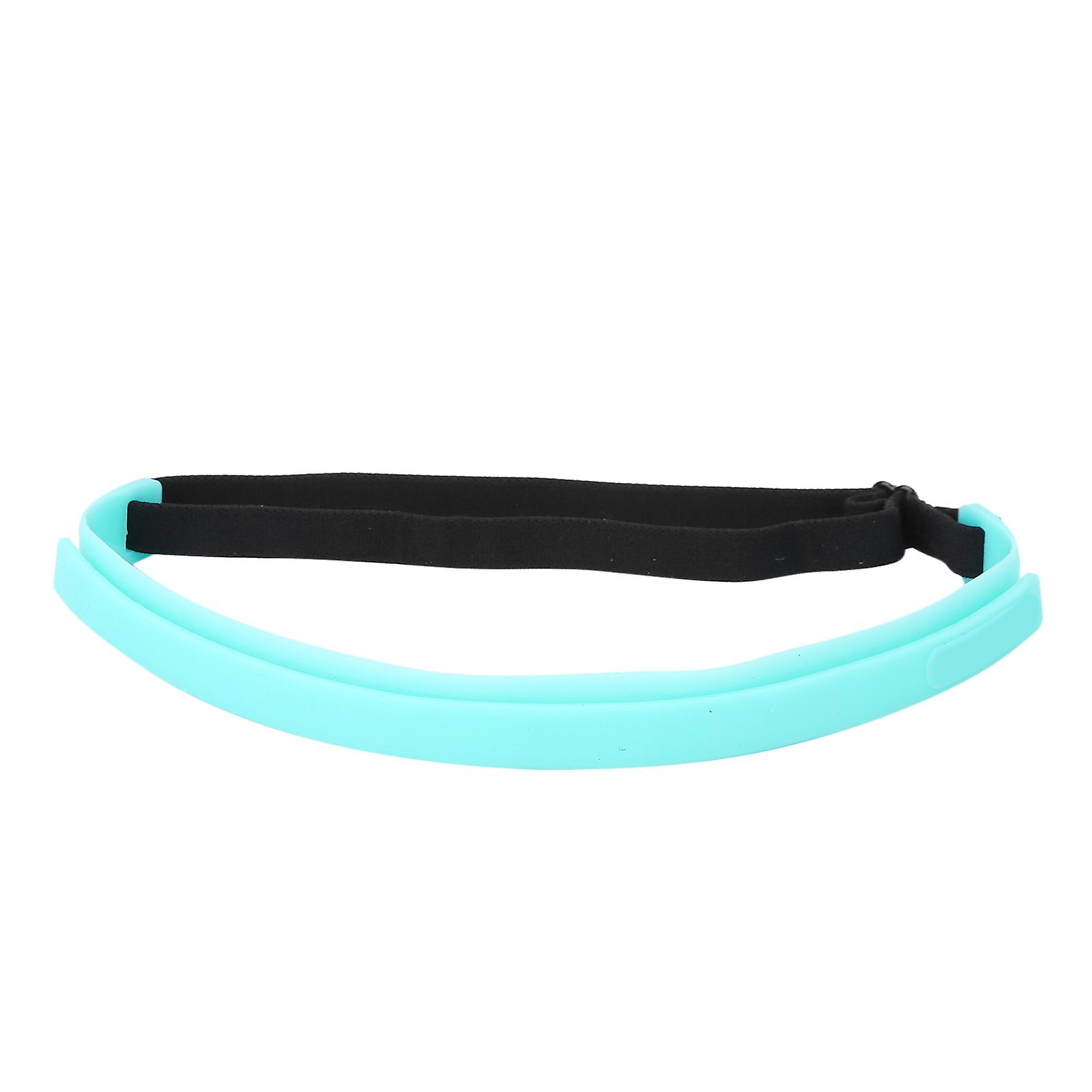 Elastic Sports Headband Breathable Stretchy Sports Exercise Silicone Sweatband Headbandscyan