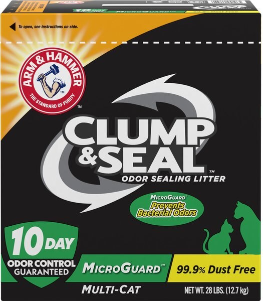 Arm and Hammer Litter Clump and Seal MicroGuard Odor Sealing Clumping w/10 Days of Odor Control Cat Litter