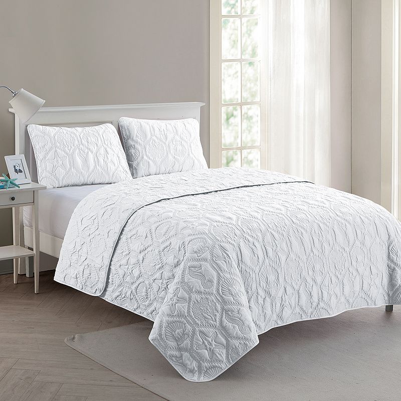 VCNY Home Shore Embossed Quilt Set