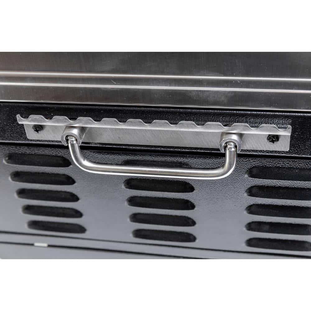 USSC GRILLS Portable Wood Pellet Grill in Stainless Steel with Griddle