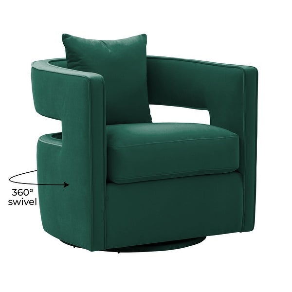 Kennedy Velvet Upholstered Swivel Chair