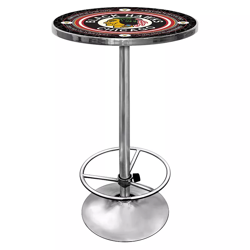 Chicago Blackhawks Chrome Pub Table