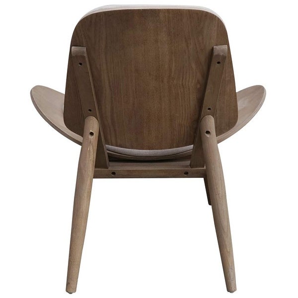 Modern Fabric Shell Wing Chair Armless Padded Seat Wooden Lounge Living Room Restaurant Office Work