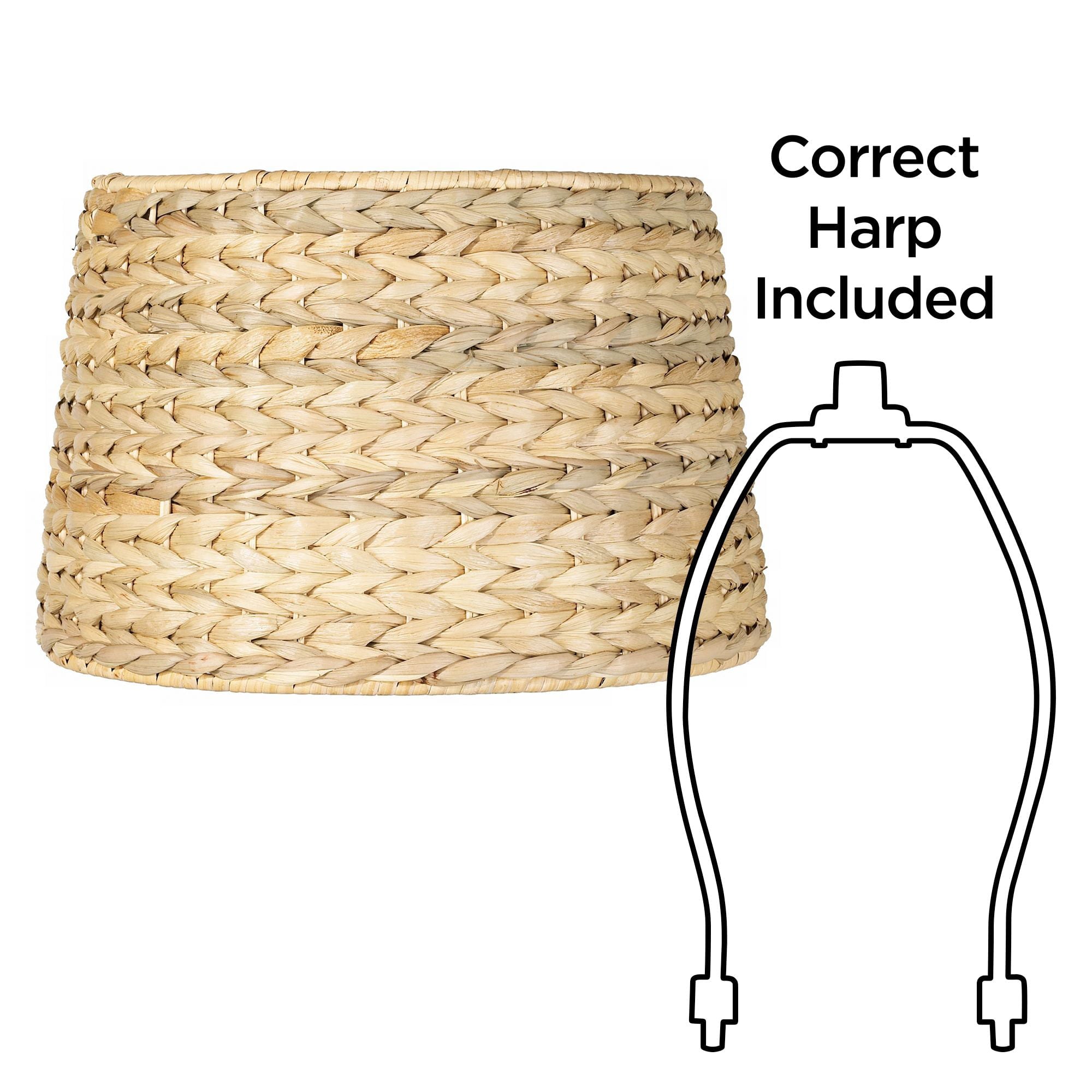 Brentwood Woven Seagrass Small Drum Lamp Shade 10