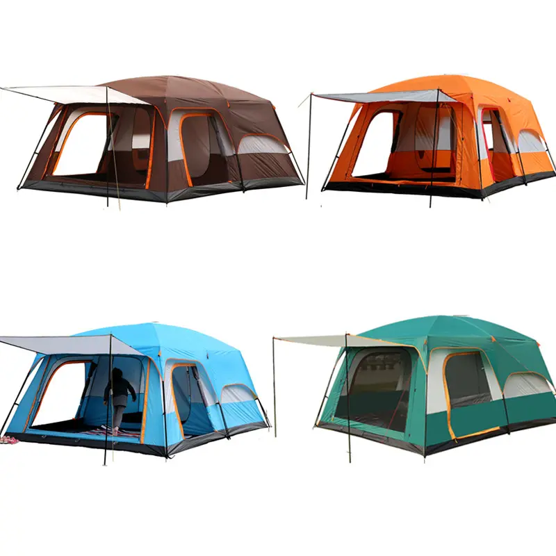 Large Luxury Waterproof Tents Camping Outdoor Automatic Foldable 8 Person Big Family Hiking Camping Tents With Entrance