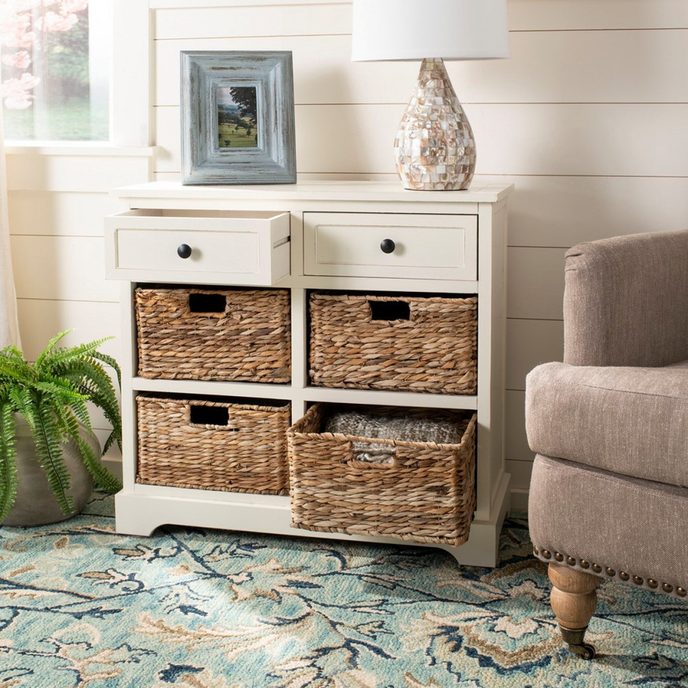 Mitzy Storage Unit  Distressed Cream   Tropical   Accent Chests And Cabinets   by Rustic Home Furniture Deco  Houzz