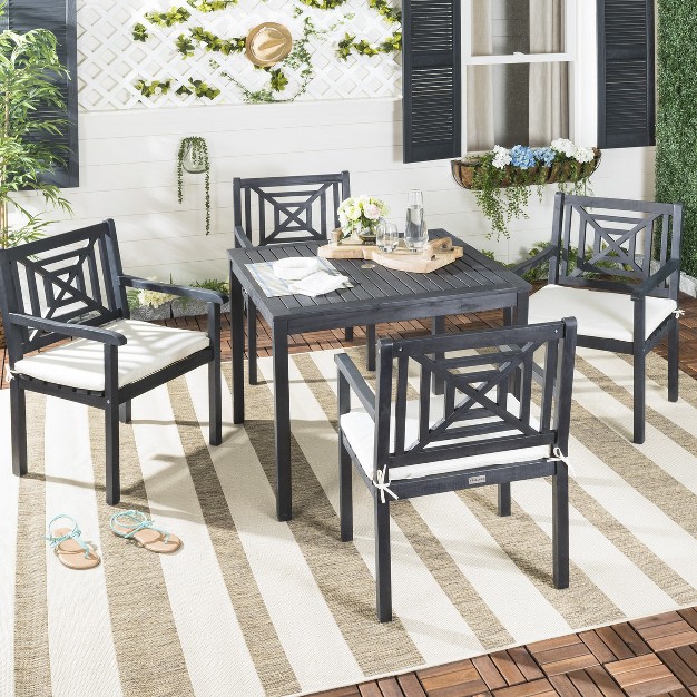 Del Mar 5 Piece Patio Outdoor Dining Set Safavieh