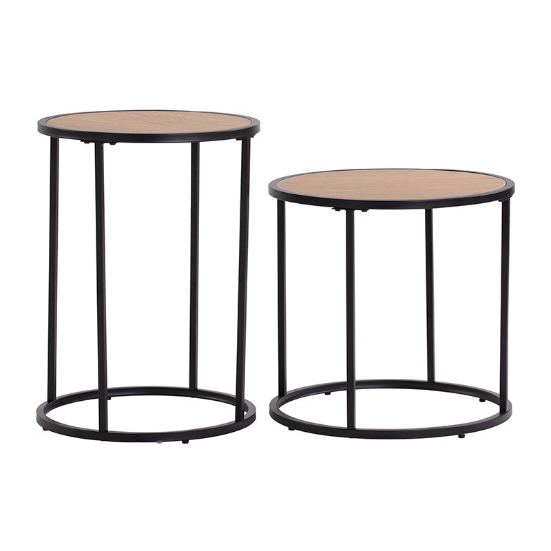 BRADFORD Side Table 40cm  - Natural & Black