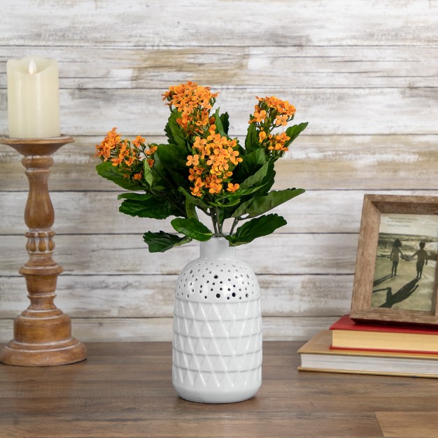 Amber Kalanchoe Artificial Silk Floral Bouquet