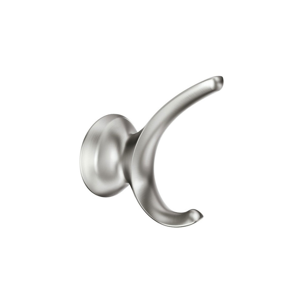 Moen Darcy Brushed Nickel Robe Hook with Press and Mark Stamp 1Pack