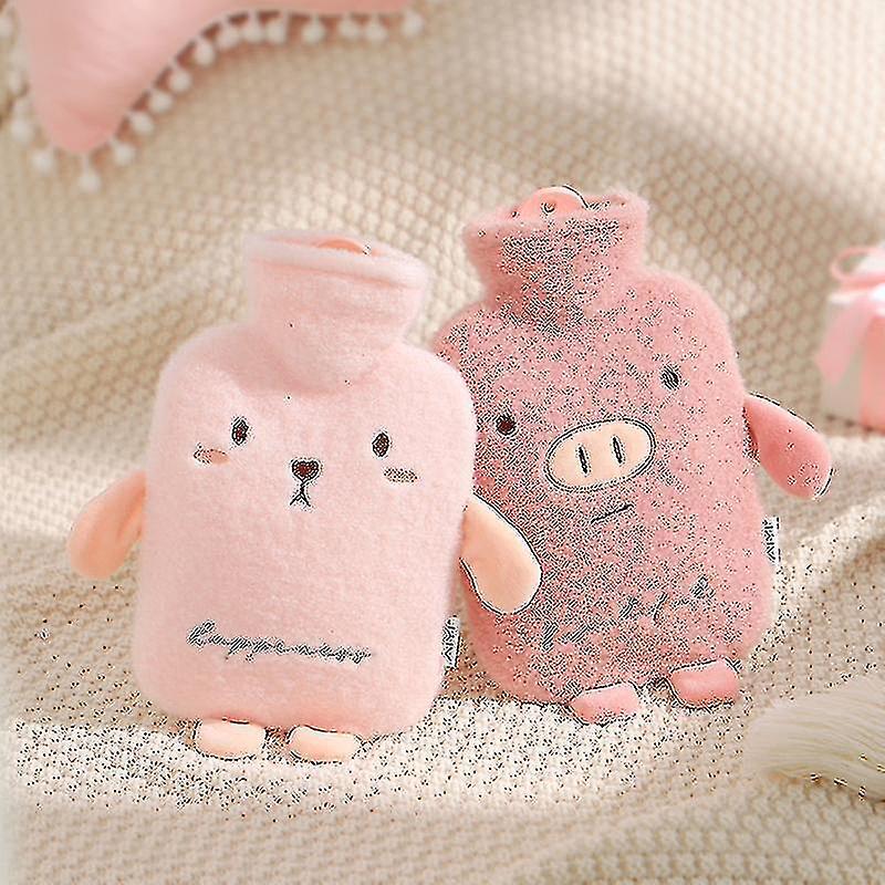 Hot Water Bag Warm Water Bag Hot Water Bottles Cosy Fluffy Soft Plush Cute Pattern 500ml 21*12.5cm