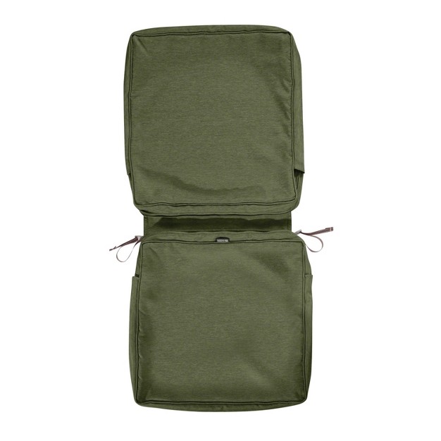 X 20 quot X 3 quot Montlake Water resistant Patio Chair Cushion Cover Heather Fern Green Classic Accessories