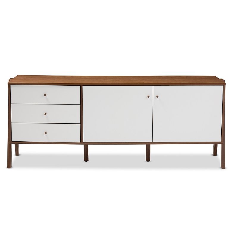 Baxton Studio Harlow Mid-Century Modern Scandinavian Sideboard Cabinet