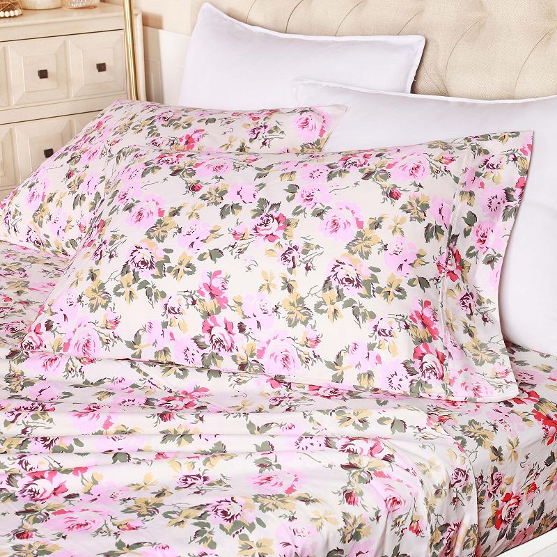 SUPERIOR Bohemian Wildflower Cotton Sheet Set