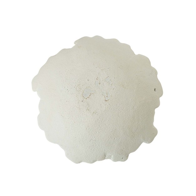 Embossed Floral Trinket Dish White Cast Iron By Foreside Home amp Garden