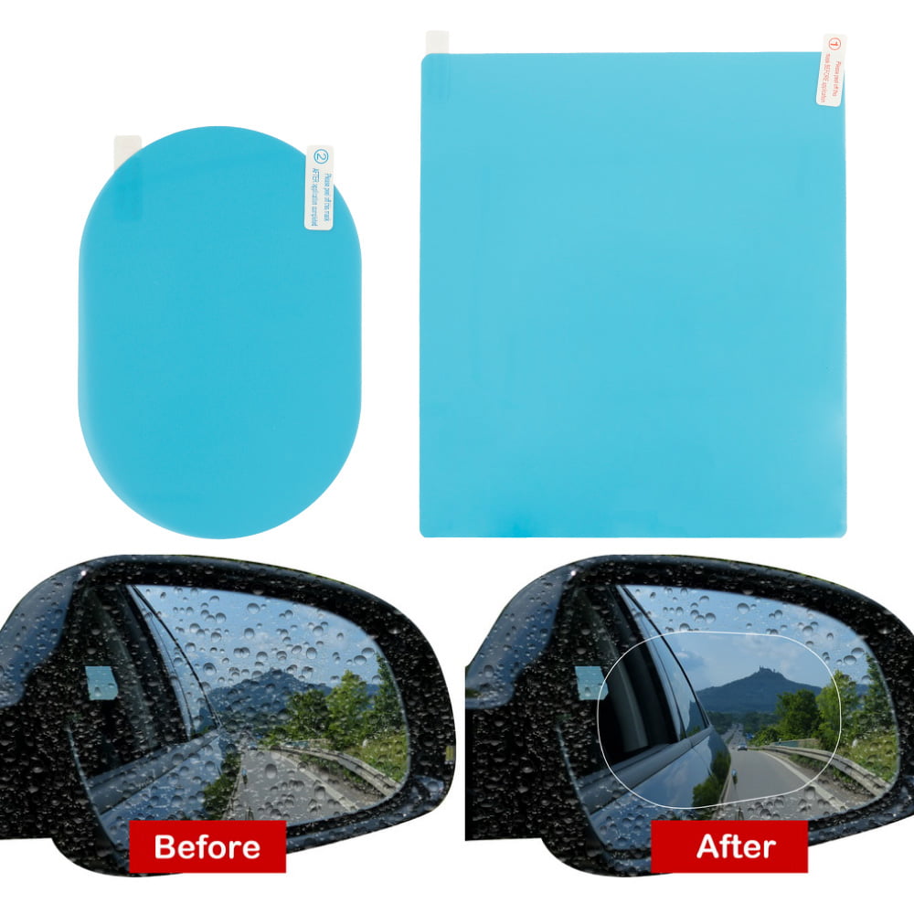 Miuline 8 Pieces Car Rearview Mirror Film Rainproof Waterproof Mirror Film Anti Fog Nano Coating Car Film For Car Mirrors Side Windows