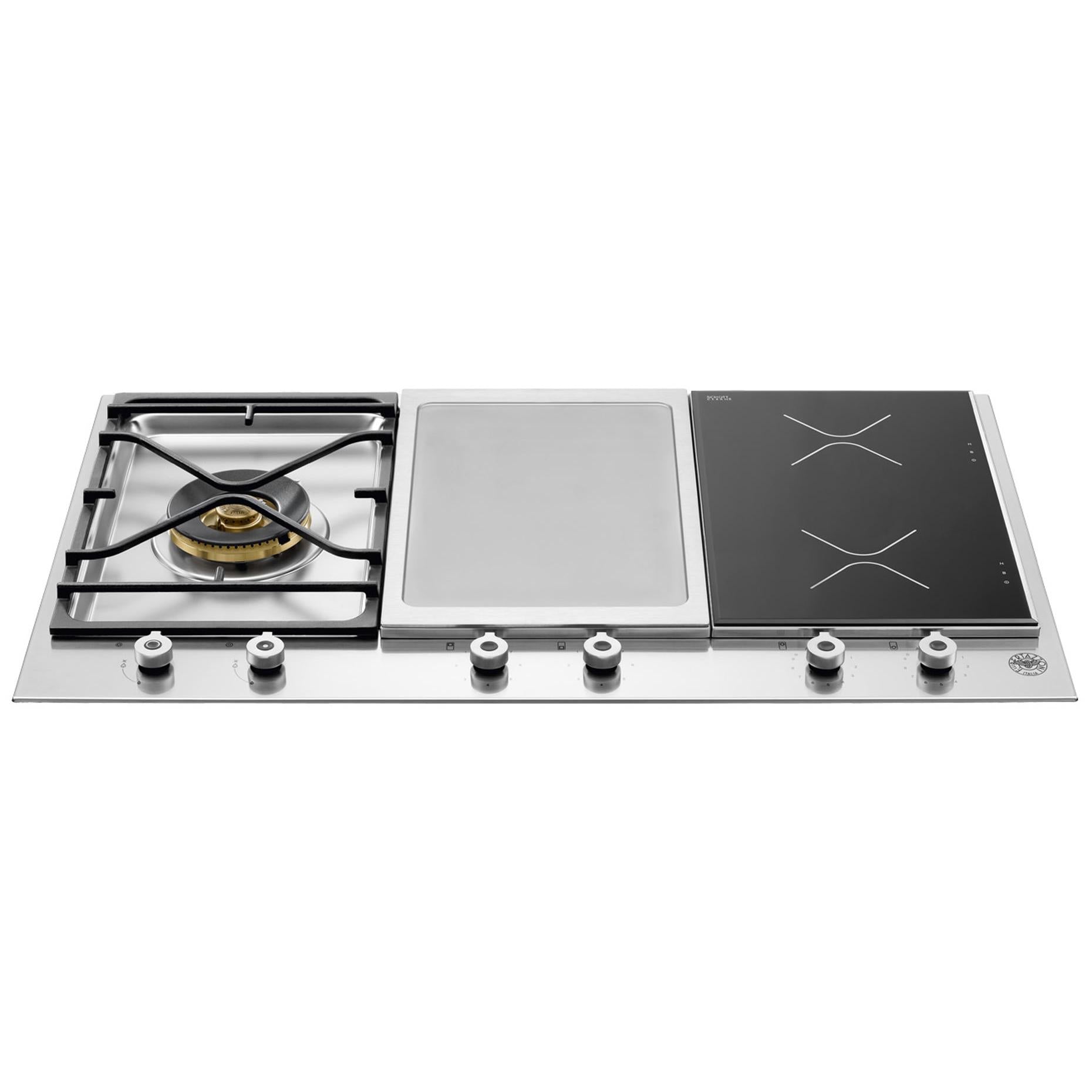 Bertazzoni 36-inch Built-In Dual Fuel Cooktop PM361IGX