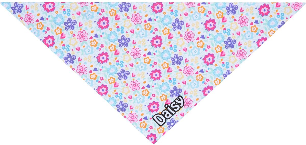 Frisco Bright Floral Personalized Dog and Cat Bandana