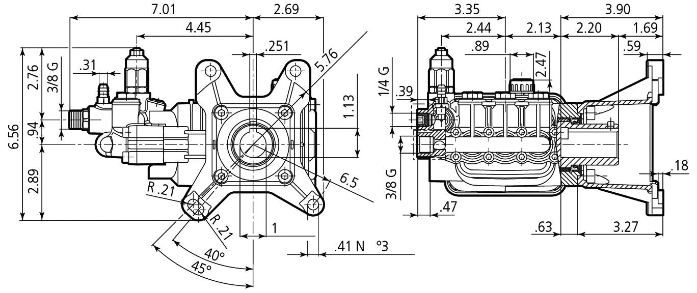 Annovi Reverberi RSV4G40HD-F40-EZ Pump, RSV4G40