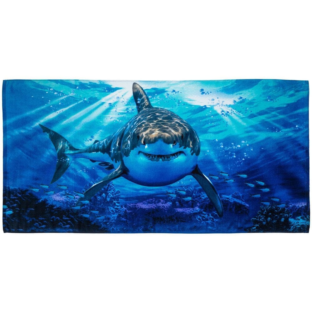 Great White Shark Super Soft Plush Cotton Beach Towel