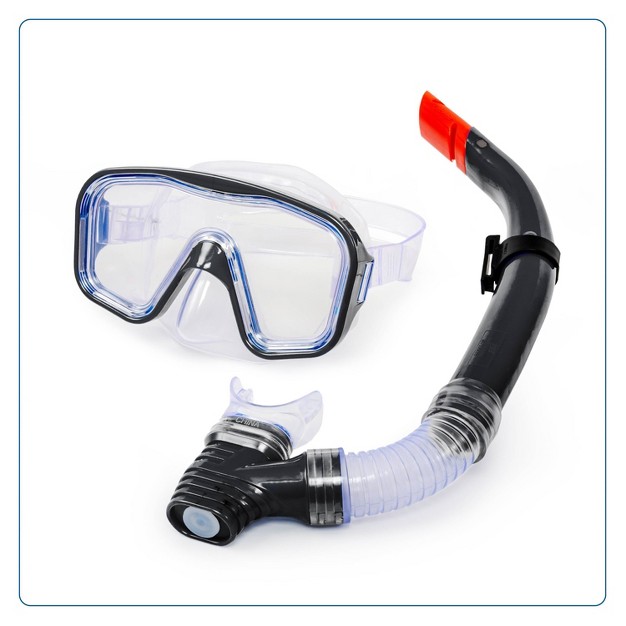 Aqua Leisure Dominica Adult Snorkel Mask Combo Black