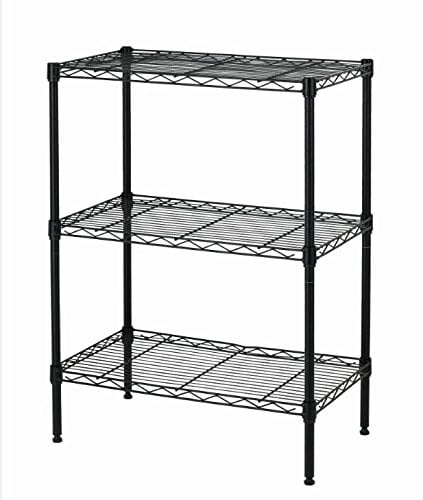 BestOffice New Wire Shelving Cart Unit 3 Shelves Shelf Rack Layer Tier