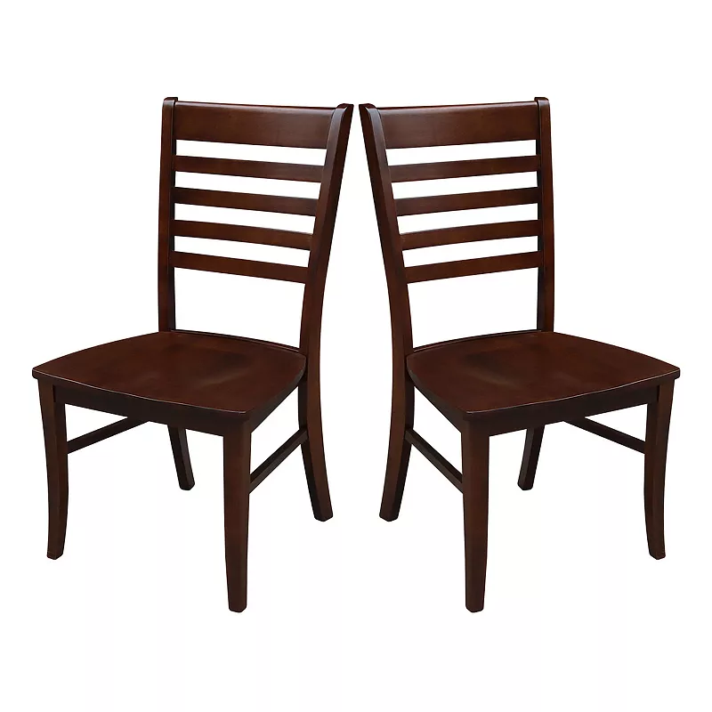 International Concepts 2-piece Cosmo Roma Espresso Chair Set