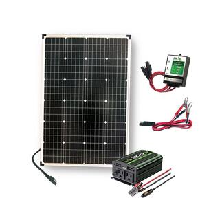 NATURE POWER 110-Watt Polycrystalline Solar Panel with 300-Watt Power Inverter and 11 Amp Charge Controller 53110