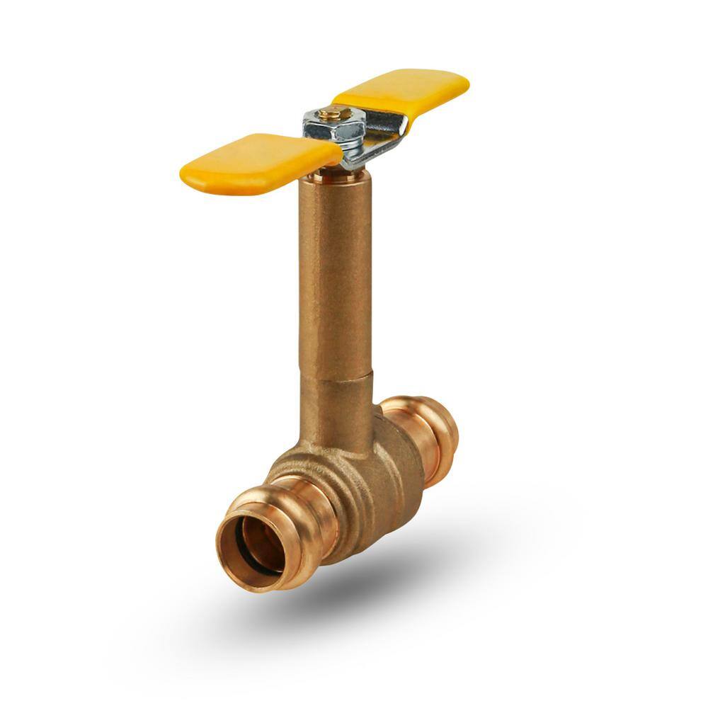 The Plumber's Choice Premium Brass Press Ball Valve with Long Bonnet and T-Handle with 34 in. Press Connections (10-Pack) R752256-10