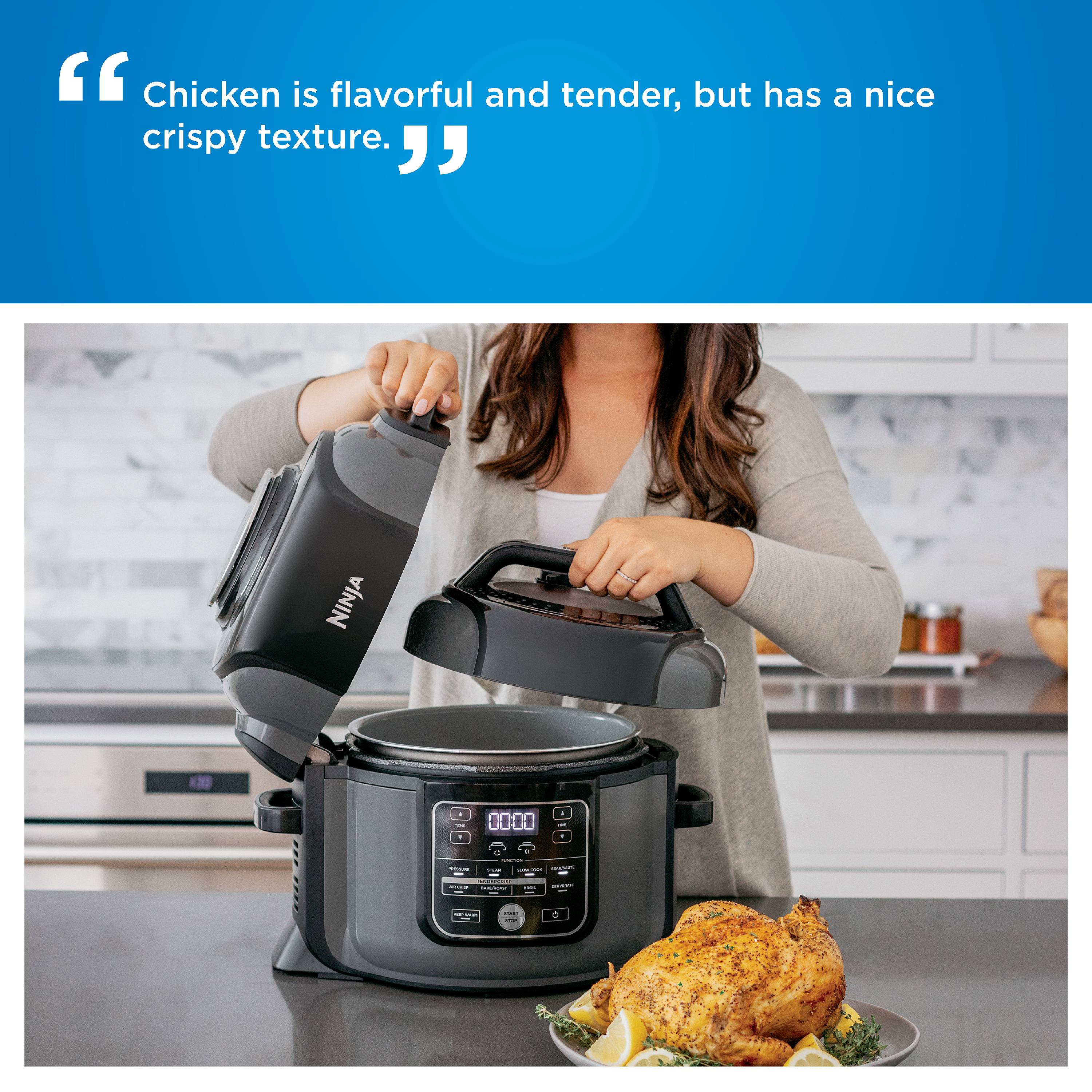 Ninja Foodi TenderCrisp 8-in-1 6.5-Quart Pressure Cooker， OP300