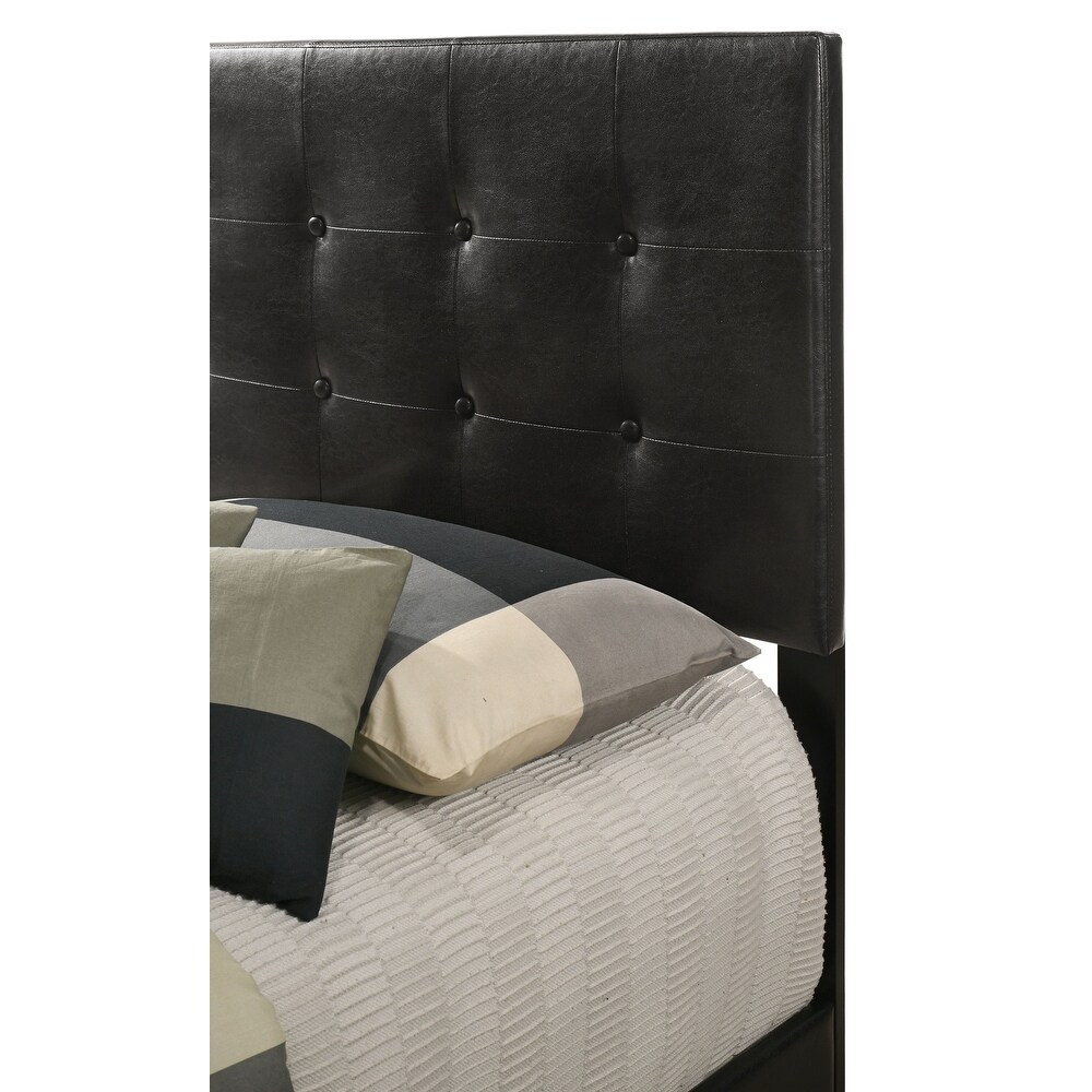 Caldwell Faux Leather Tufted Bed