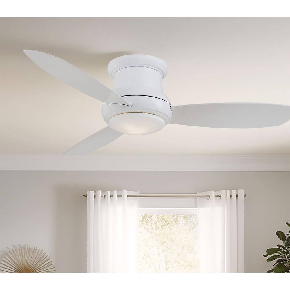 MINKA-AIRE Concept II 44 in. Integrated LED Indoor White Ceiling Fan with Light with Remote Control F518L-WH