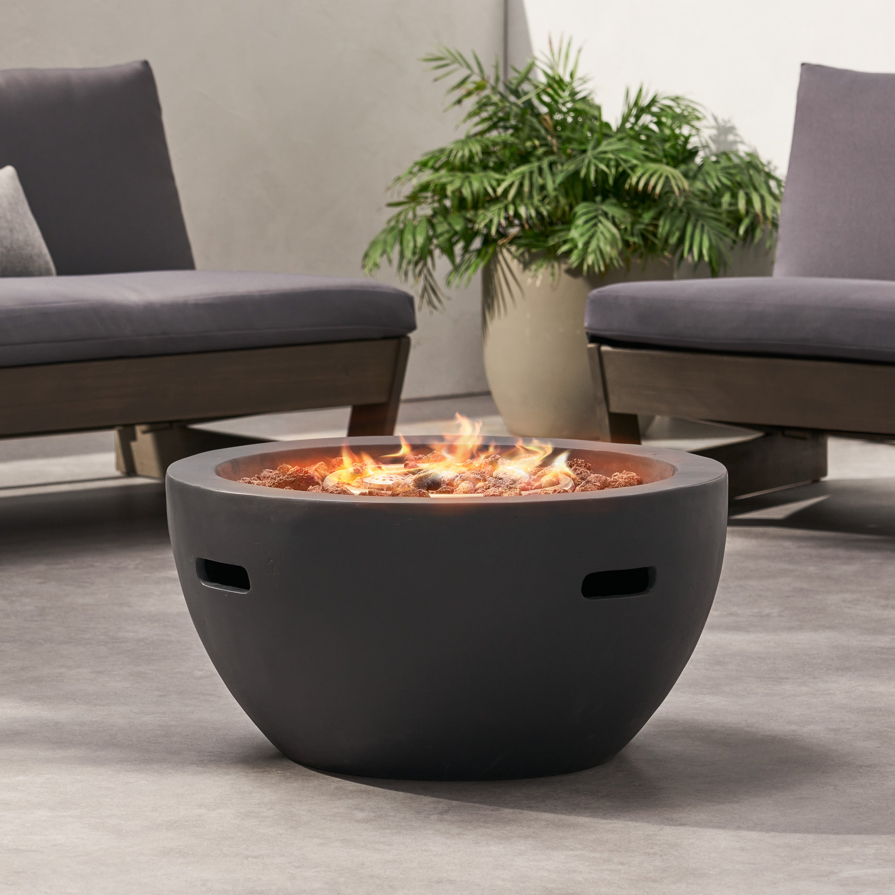 Toulouse Outdoor 40,000 BTU Lightweight Concrete Fire Pit Bowl (No Tank Holder)