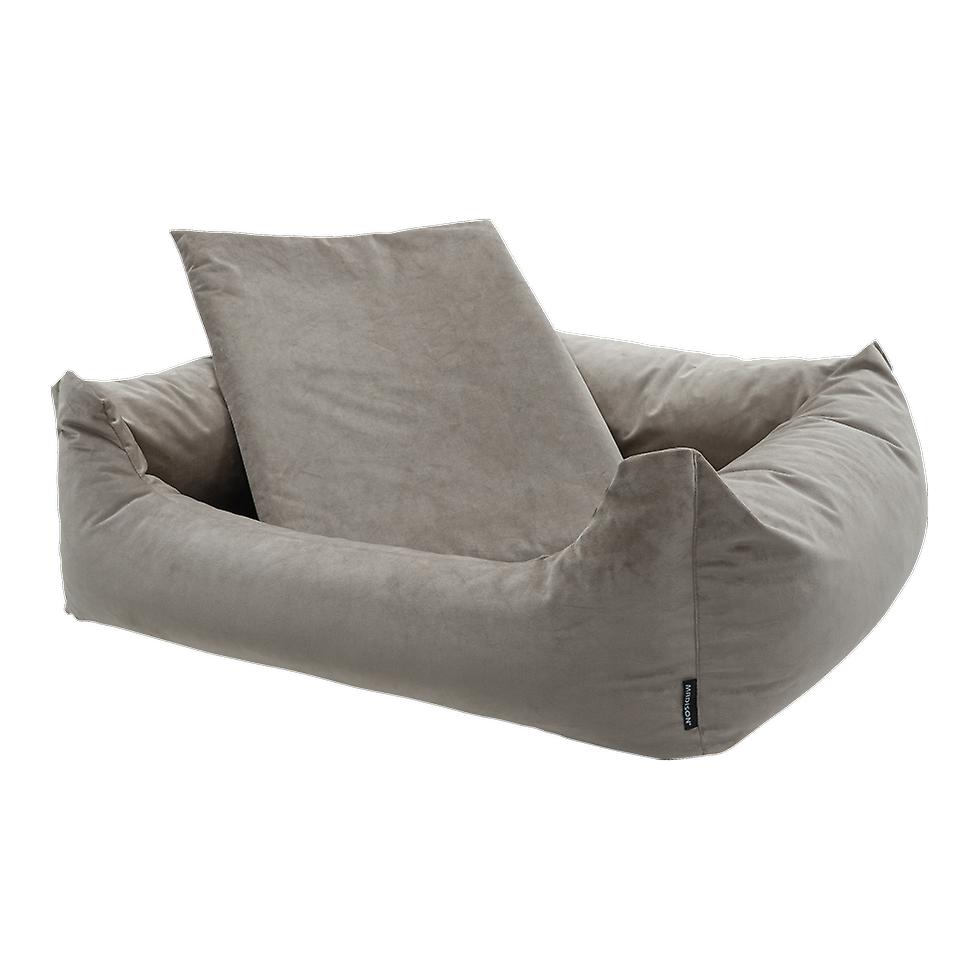 Madison Velours Dog Bed Taupe S