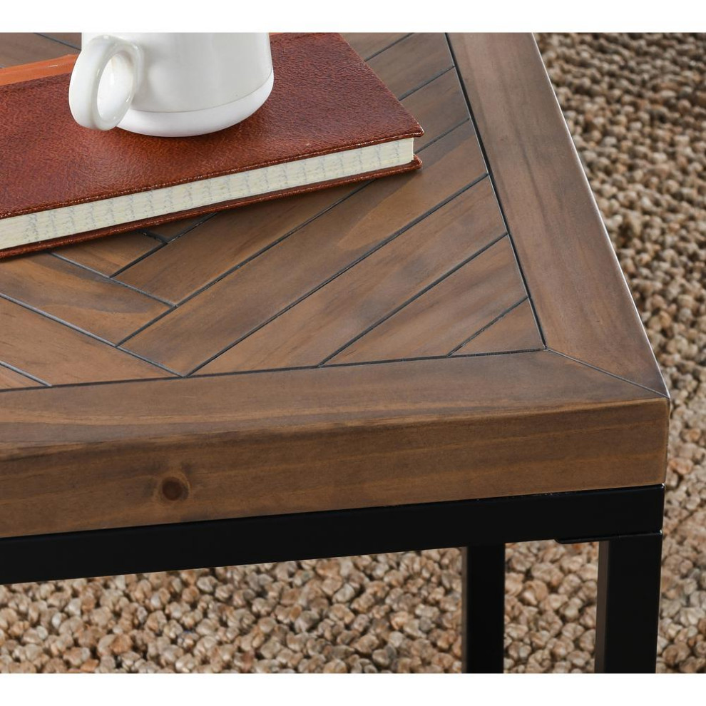 Chantel Square End Table   Industrial   Side Tables And End Tables   by BisonOffice  Houzz