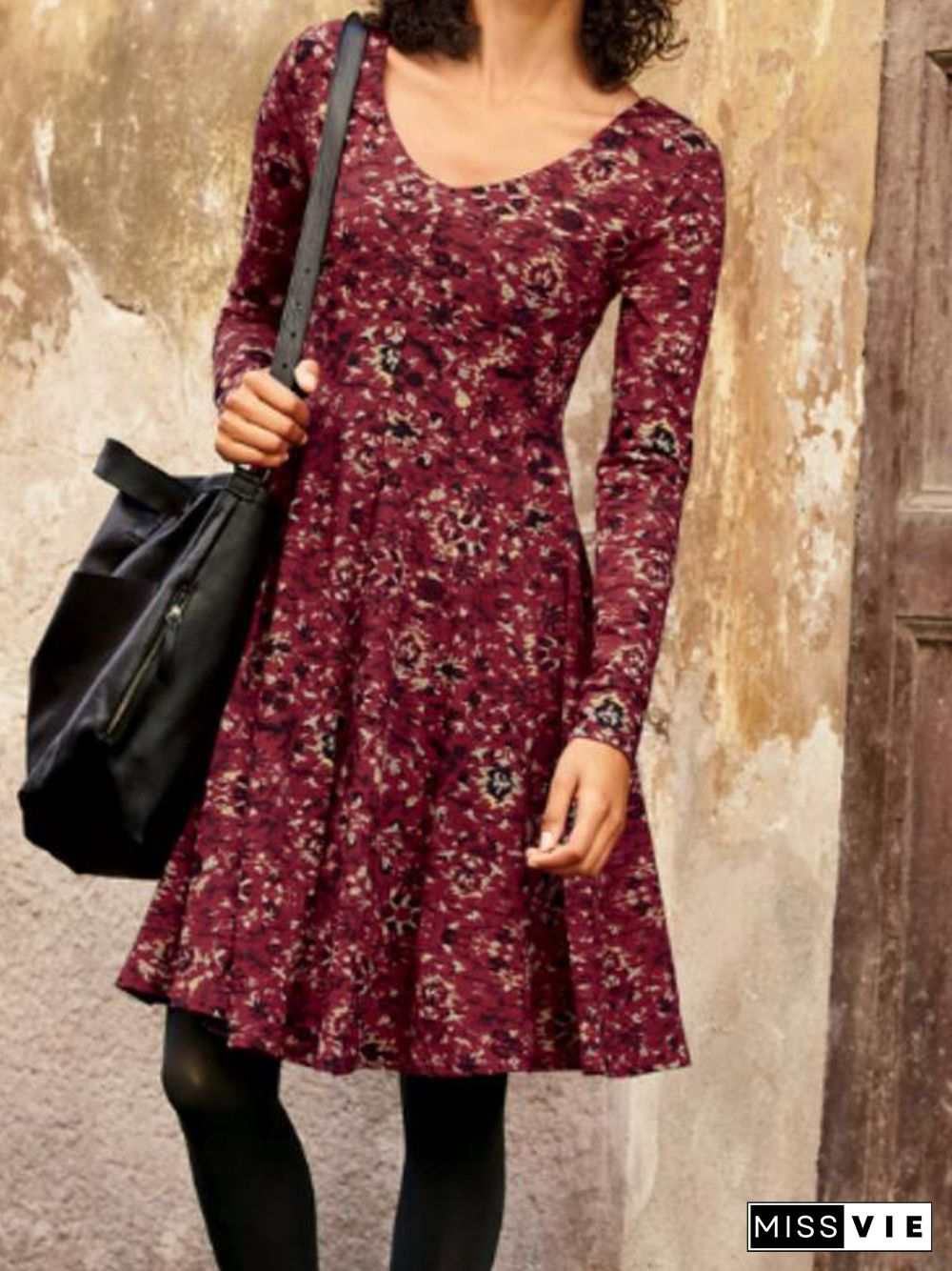 Floral Jersey Vintage Dresses