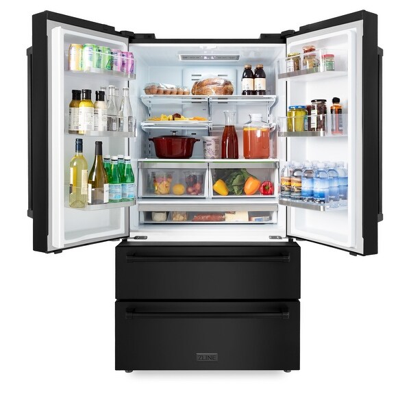 ZLINE 36 in. 22.5 cu. ft Freestanding French Door Refrigerator with Ice Maker (RFM-36)