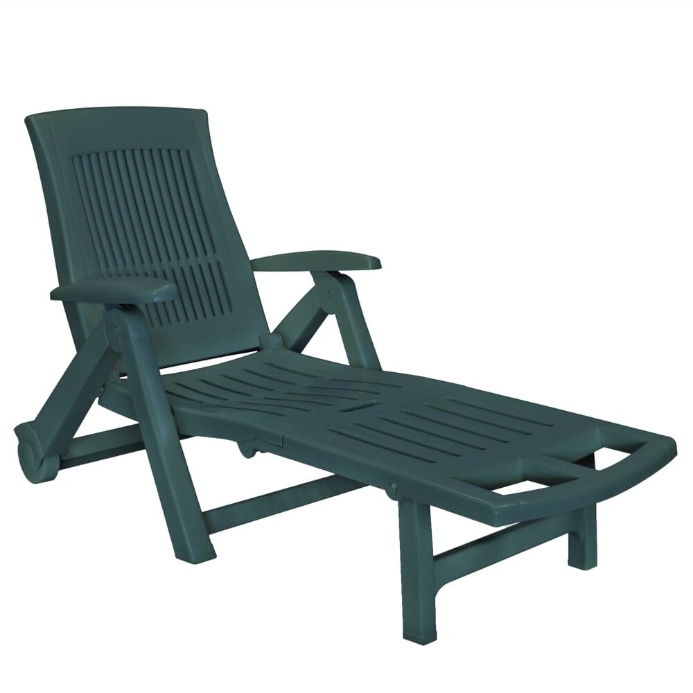 vidaXL Patio Lounge Chair with Adjustable Backrest Outdoor Folding Sunlounger   28.3\