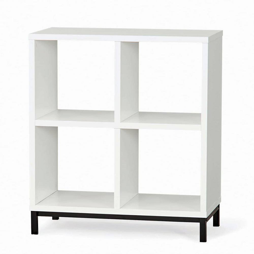 33 in. H x 29 in. W x 15 in. D White 4- Cube Organizer TG10062