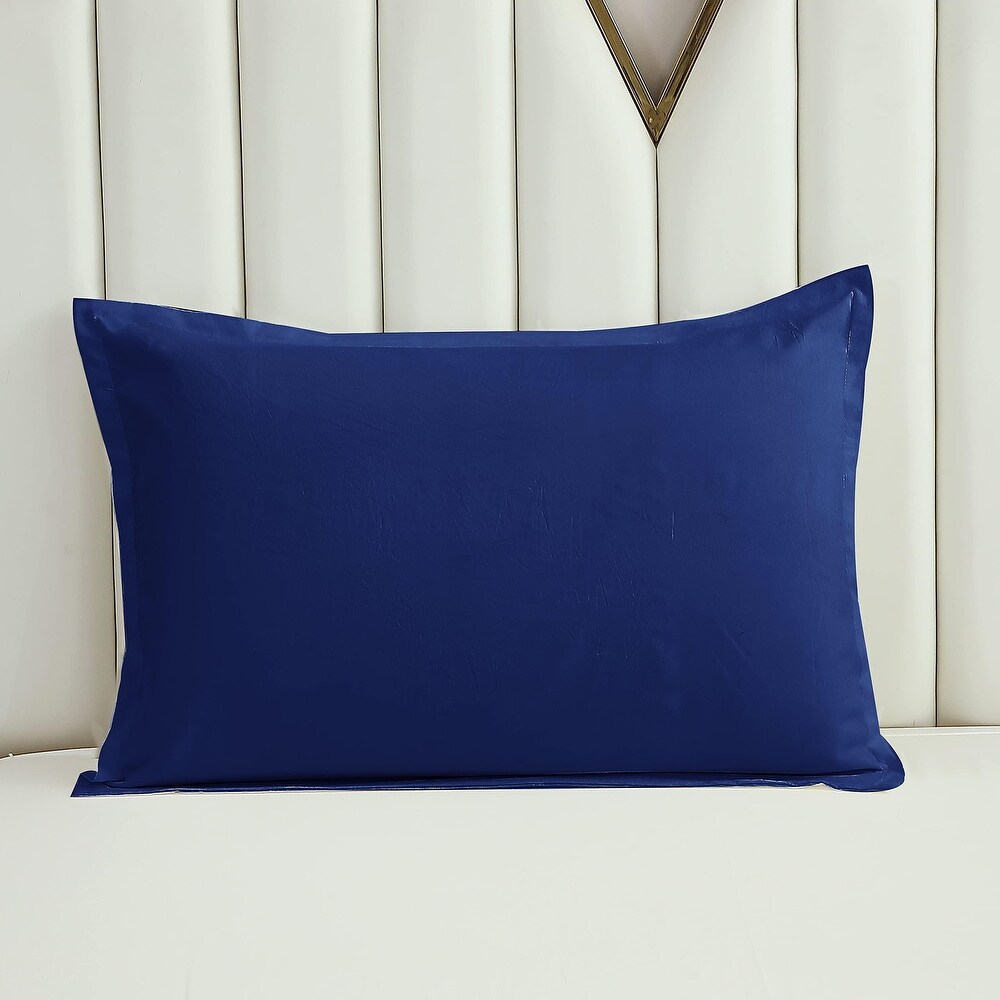 Shatex 2 Pack Pillow Shams Queen Pillow Covers Pillowcases Blue