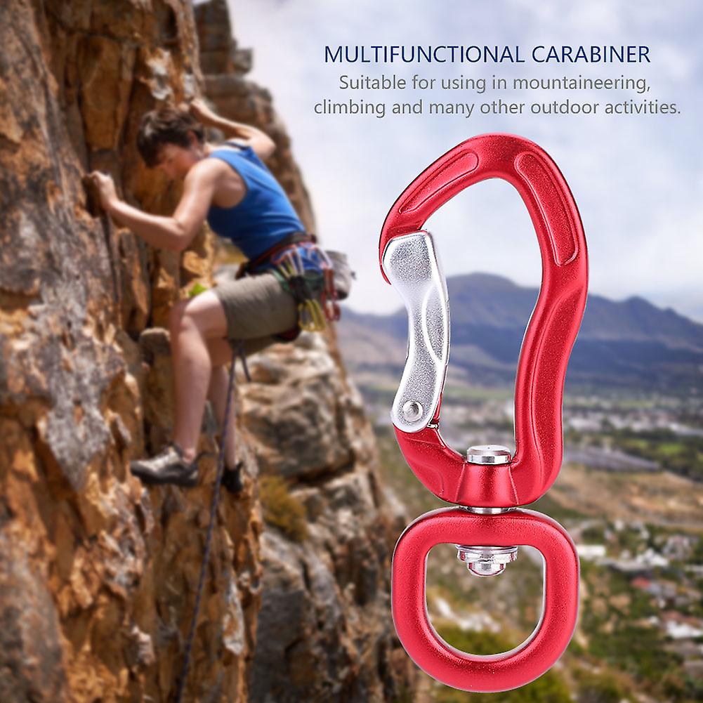 Multifunctional Aluminium Alloy Carabiner Outdoor Mountaineering Safe Lock D Buckle Red