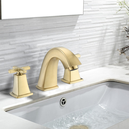 Widespread Bathroom Faucet 8 inch 2 Handles with D...