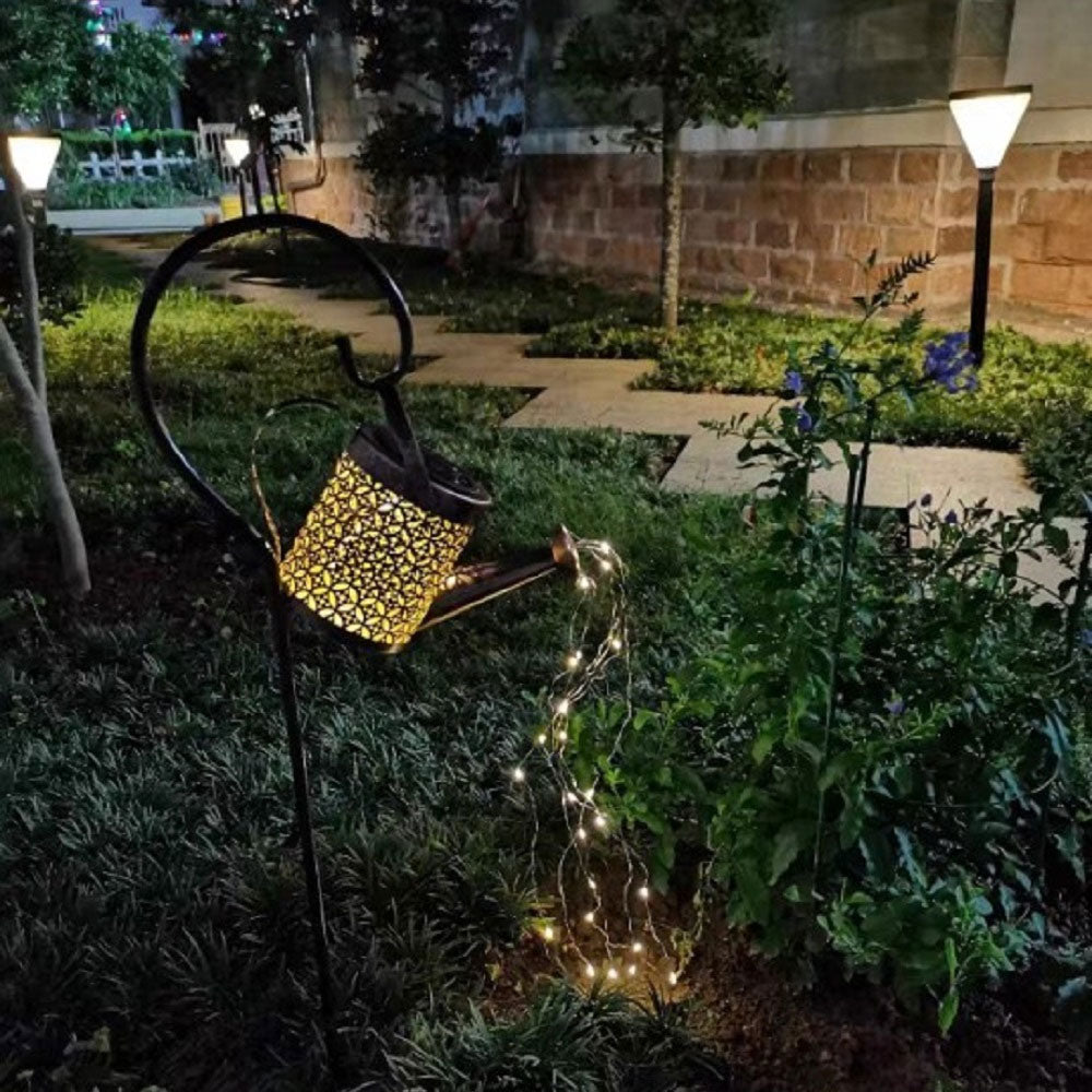 Willstar Watering can with Lights，Solar Lantern Outdoor Hanging Waterproof， Decorative Retro Metal Solar Lights for Table Patio Yard Pathway Walkway