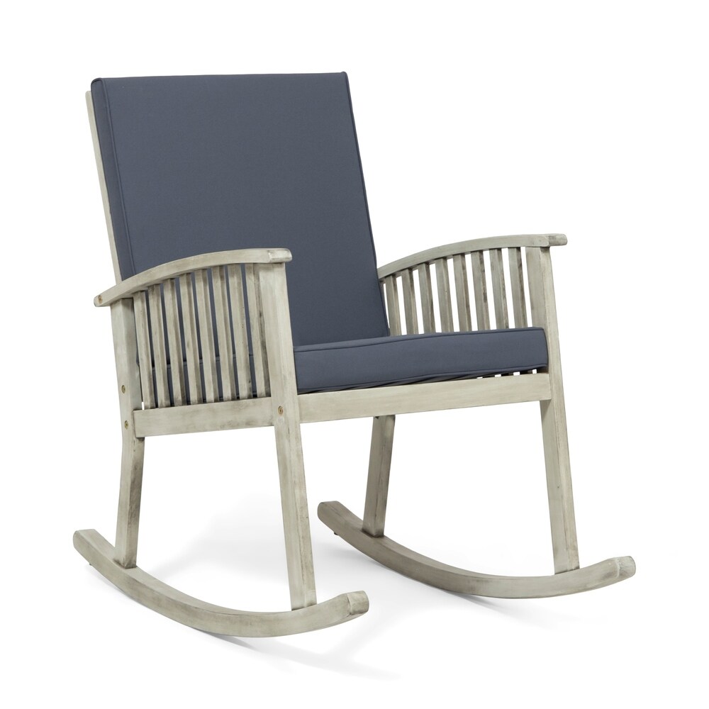 Casa Outdoor Acacia Wood Rocking Chair by Christopher Knight Home