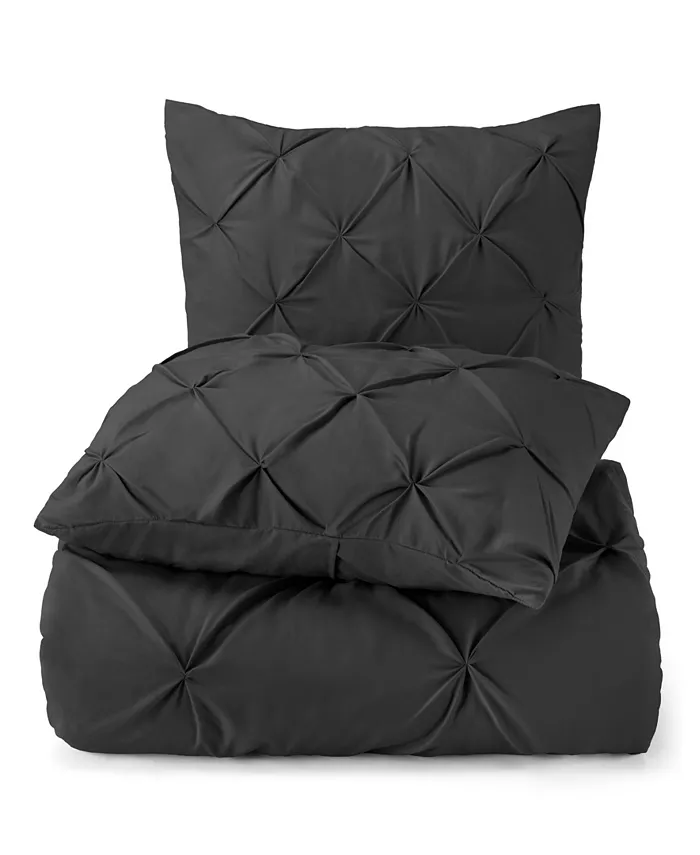 Nestl Bedding 2 Piece Pinch Pleat Duvet Cover Set， Twin